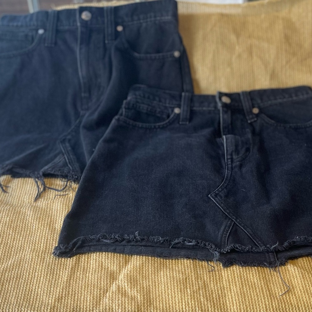 Madewell Black Denim Skirts Sz Small 27 waist $12